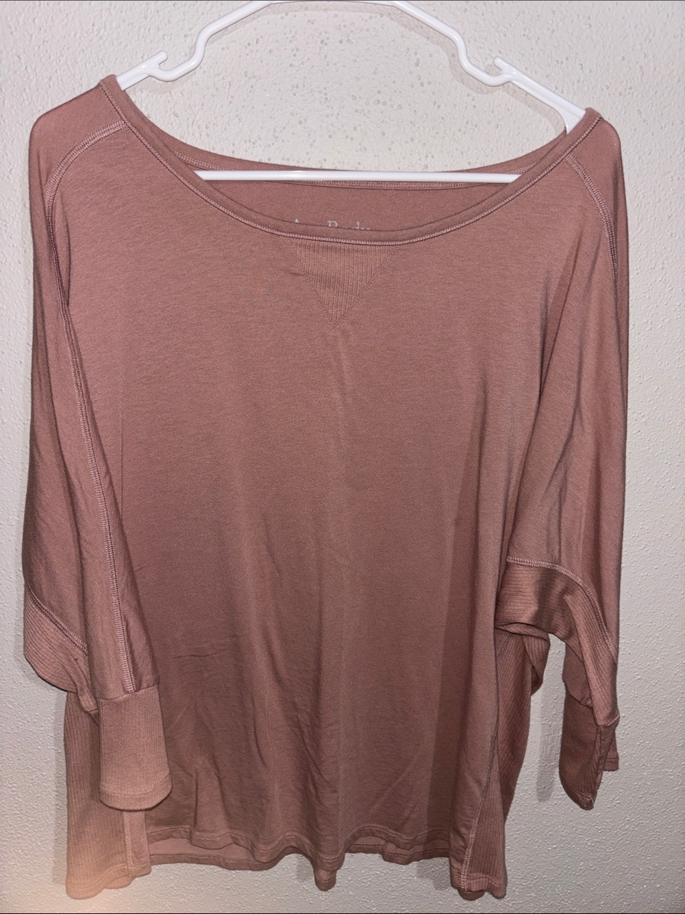 AnyBody - Mauve Boatneck Oversized Top (size Large)